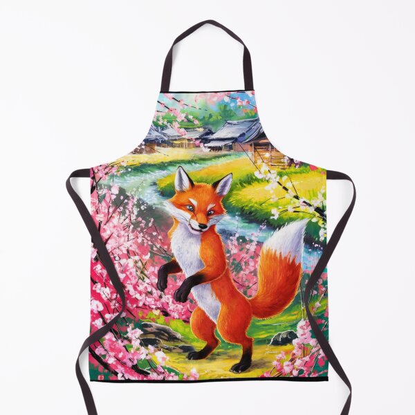 Artikelvorschau, Fuchs-Porträt. Kirschblüte, Blumenfuchs, Vintage-Fuchs, Fuchs-Malerei, Camille Pissarro-Stil entworfen und verkauft von FoxVibes.