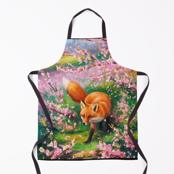 Artikelvorschau, Fuchs-Porträt. Kirschblüte, Blumenfuchs, Vintage-Fuchs, Fuchs-Malerei, Camille Pissarro-Stil entworfen und verkauft von FoxVibes.