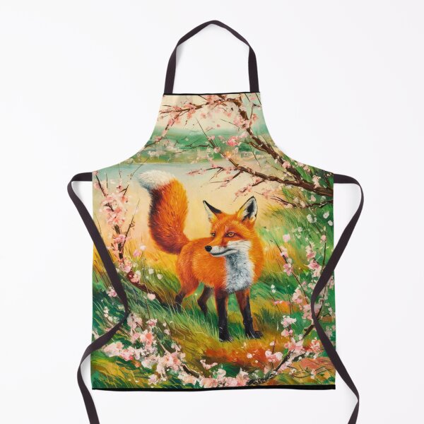 Artikelvorschau, Fuchs-Porträt. Kirschblüte, Blumenfuchs, Vintage-Fuchs, Fuchs-Malerei, Camille Pissarro-Stil entworfen und verkauft von FoxVibes.