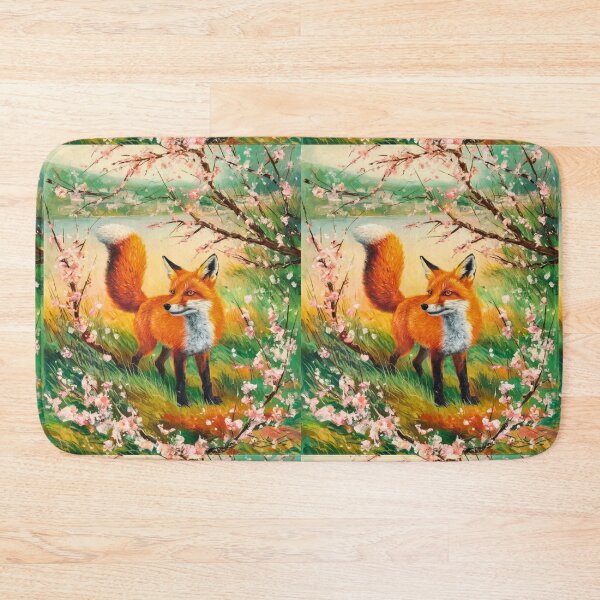 Artikelvorschau, Fuchs-Porträt. Kirschblüte, Blumenfuchs, Vintage-Fuchs, Fuchs-Malerei, Camille Pissarro-Stil entworfen und verkauft von FoxVibes.