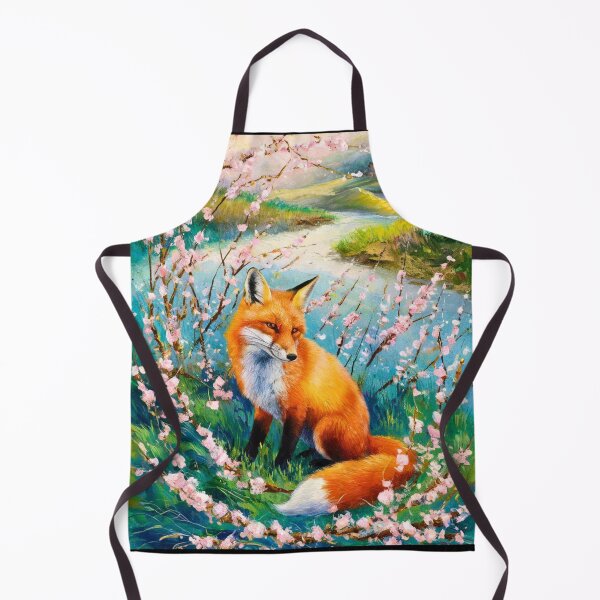 Artikelvorschau, Fuchs-Porträt. Kirschblüte, Blumenfuchs, Vintage-Fuchs, Fuchs-Malerei, Camille Pissarro-Stil entworfen und verkauft von FoxVibes.