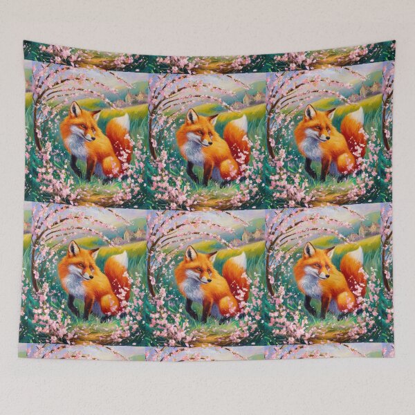 Artikelvorschau, Fuchs-Porträt. Kirschblüte, Blumenfuchs, Vintage-Fuchs, Fuchs-Malerei, Camille Pissarro-Stil entworfen und verkauft von FoxVibes.
