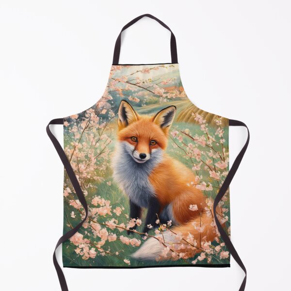 Artikelvorschau, Fuchs-Porträt. Kirschblüte, Blumenfuchs, Vintage-Fuchs, Fuchs-Malerei, Camille Pissarro-Stil entworfen und verkauft von FoxVibes.