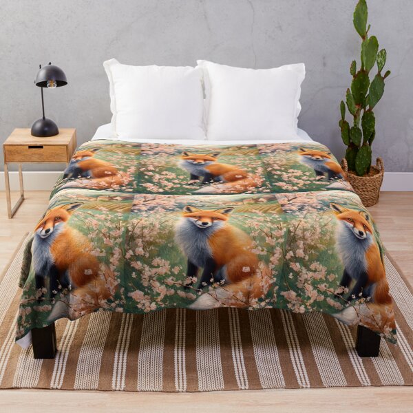 Artikelvorschau, Fuchs-Porträt. Kirschblüte, Blumenfuchs, Vintage-Fuchs, Fuchs-Malerei, Camille Pissarro-Stil entworfen und verkauft von FoxVibes.
