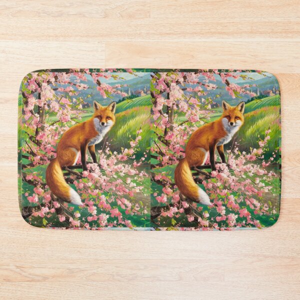 Artikelvorschau, Fuchs-Porträt. Kirschblüte, Blumenfuchs, Vintage-Fuchs, Fuchs-Malerei, Camille Pissarro-Stil entworfen und verkauft von FoxVibes.