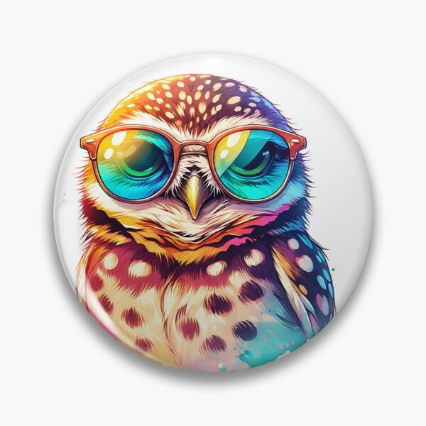 Item preview, Watercolor Burrowing Owl Wearing Sunglasses designed and sold by TheAnimalZ00.