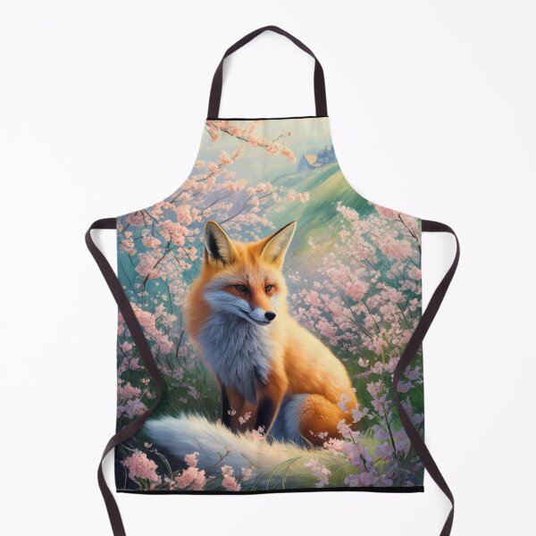 Artikelvorschau, Fuchs-Porträt. Kirschblüte, Blumenfuchs, Vintage-Fuchs, Fuchs-Malerei, Camille Pissarro-Stil entworfen und verkauft von FoxVibes.