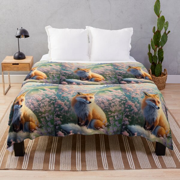 Artikelvorschau, Fuchs-Porträt. Kirschblüte, Blumenfuchs, Vintage-Fuchs, Fuchs-Malerei, Camille Pissarro-Stil entworfen und verkauft von FoxVibes.