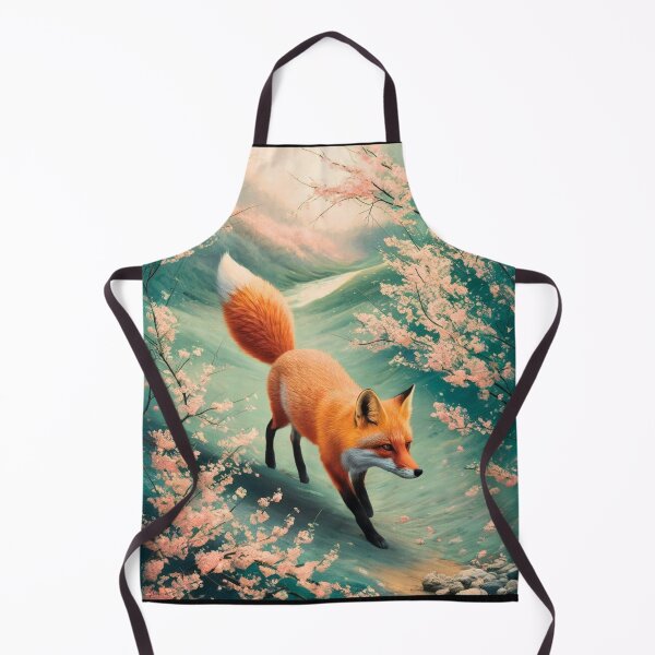 Artikelvorschau, Fuchs-Porträt. Kirschblüte, Blumenfuchs, Vintage-Fuchs, Fuchs-Malerei, Camille Pissarro-Stil entworfen und verkauft von FoxVibes.