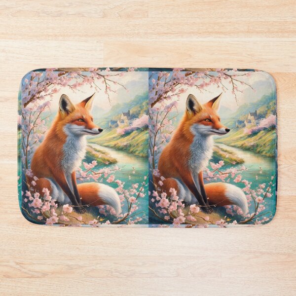 Artikelvorschau, Fuchs-Porträt. Kirschblüte, Blumenfuchs, Vintage-Fuchs, Fuchs-Malerei, Camille Pissarro-Stil entworfen und verkauft von FoxVibes.