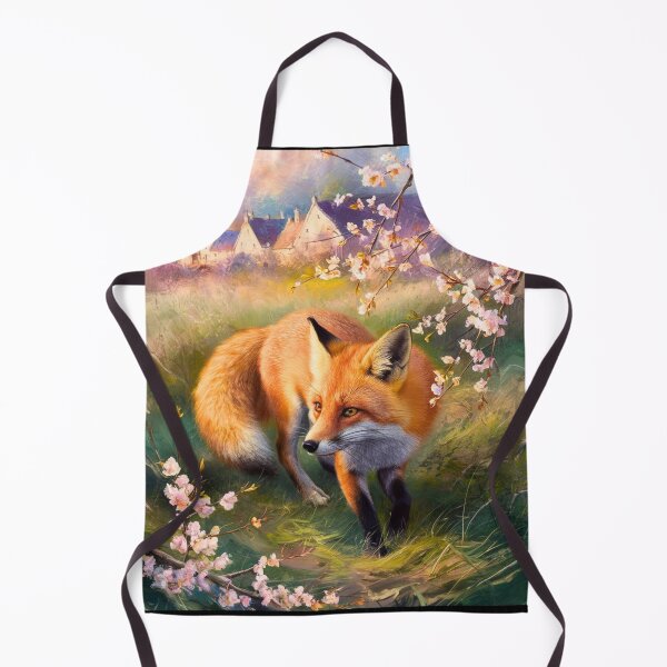 Artikelvorschau, Fuchs-Porträt. Kirschblüte, Blumenfuchs, Vintage-Fuchs, Fuchs-Malerei, Camille Pissarro-Stil entworfen und verkauft von FoxVibes.