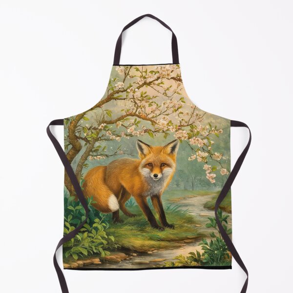 Artikelvorschau, Fuchs-Porträt. Kirschblüte, Blumenfuchs, Vintage-Fuchs, Fuchs-Malerei, Camille Pissarro-Stil entworfen und verkauft von FoxVibes.