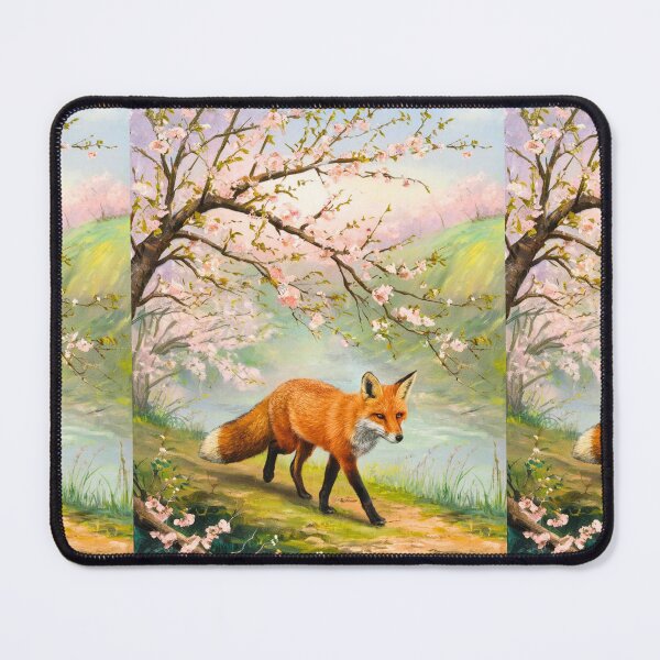 Artikelvorschau, Fuchs-Porträt. Kirschblüte, Blumenfuchs, Vintage-Fuchs, Fuchs-Malerei, Camille Pissarro-Stil entworfen und verkauft von FoxVibes.