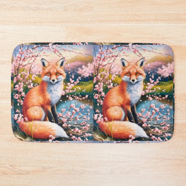 Artikelvorschau, Fuchs-Porträt. Kirschblüte, Blumenfuchs, Vintage-Fuchs, Fuchs-Malerei, Camille Pissarro-Stil entworfen und verkauft von FoxVibes.