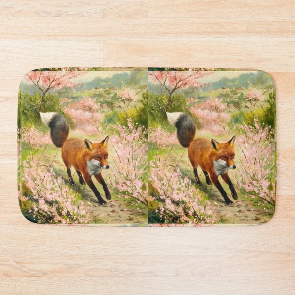 Artikelvorschau, Fuchs-Porträt. Kirschblüte, Blumenfuchs, Vintage-Fuchs, Fuchs-Malerei, Camille Pissarro-Stil entworfen und verkauft von FoxVibes.