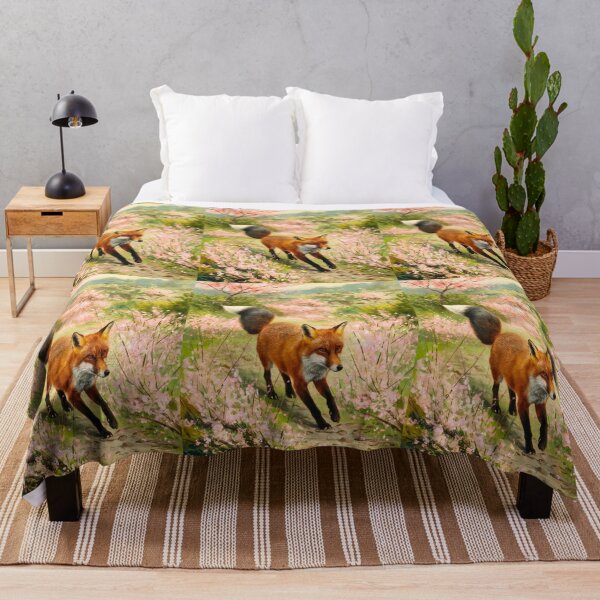 Artikelvorschau, Fuchs-Porträt. Kirschblüte, Blumenfuchs, Vintage-Fuchs, Fuchs-Malerei, Camille Pissarro-Stil entworfen und verkauft von FoxVibes.