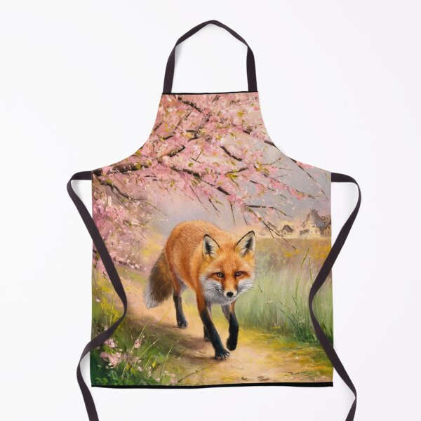 Artikelvorschau, Fuchs-Porträt. Kirschblüte, Blumenfuchs, Vintage-Fuchs, Fuchs-Malerei, Camille Pissarro-Stil entworfen und verkauft von FoxVibes.