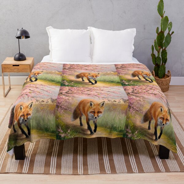 Artikelvorschau, Fuchs-Porträt. Kirschblüte, Blumenfuchs, Vintage-Fuchs, Fuchs-Malerei, Camille Pissarro-Stil entworfen und verkauft von FoxVibes.