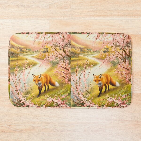Artikelvorschau, Fuchs-Porträt. Kirschblüte, Blumenfuchs, Vintage-Fuchs, Fuchs-Malerei, Camille Pissarro-Stil entworfen und verkauft von FoxVibes.