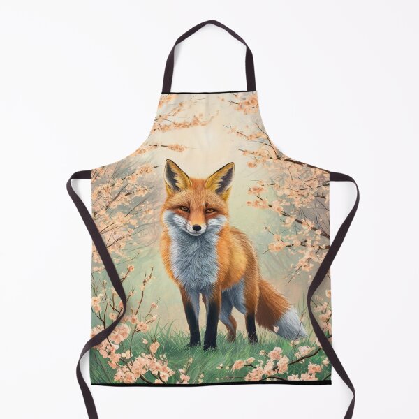 Artikelvorschau, Fuchs-Porträt. Kirschblüte, Blumenfuchs, Vintage-Fuchs, Fuchs-Malerei, Camille Pissarro-Stil entworfen und verkauft von FoxVibes.