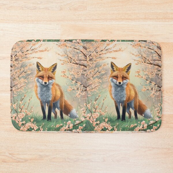 Artikelvorschau, Fuchs-Porträt. Kirschblüte, Blumenfuchs, Vintage-Fuchs, Fuchs-Malerei, Camille Pissarro-Stil entworfen und verkauft von FoxVibes.