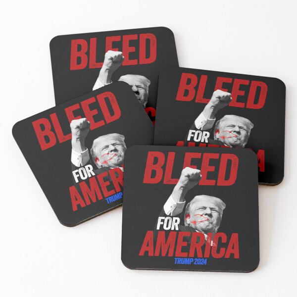 Item preview, President Trump 2024 Bleed For America designed and sold by wrestletoys.
