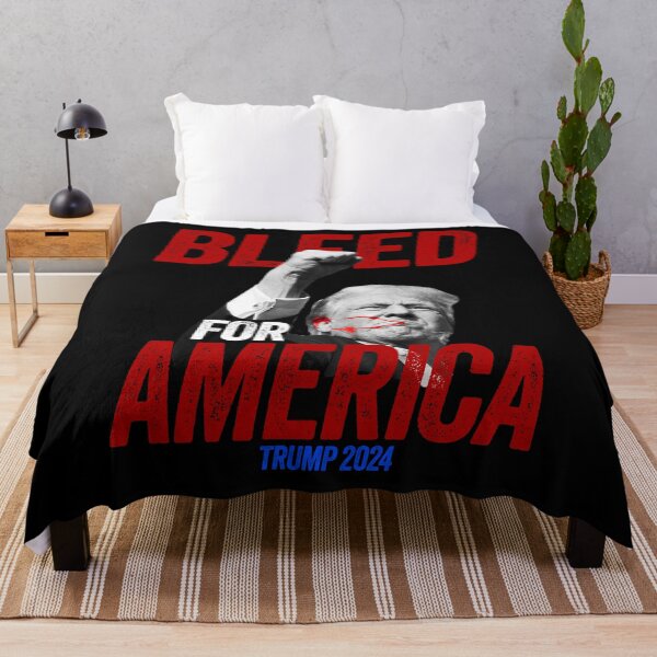 Item preview, President Trump 2024 Bleed For America designed and sold by wrestletoys.