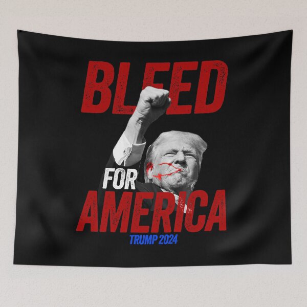 Item preview, President Trump 2024 Bleed For America designed and sold by wrestletoys.