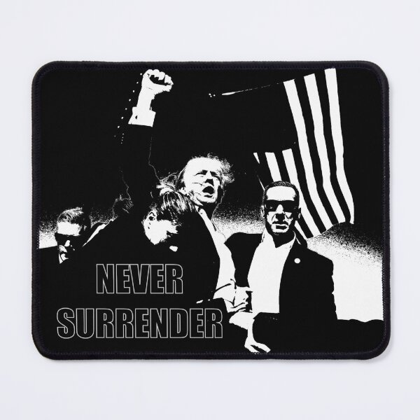 Item preview, DONALD TRUMP Fist Pump NEVER SURRENDER American Badass MAGA Patriot designed and sold by Illiterate-D.