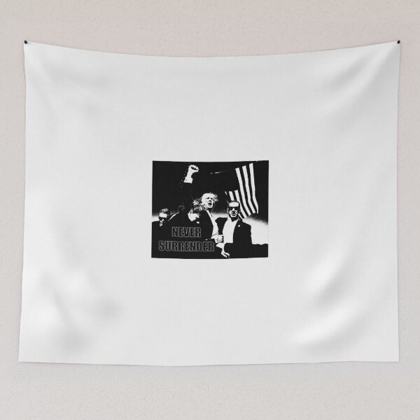 Item preview, DONALD TRUMP Fist Pump NEVER SURRENDER American Badass MAGA Patriot designed and sold by Illiterate-D.