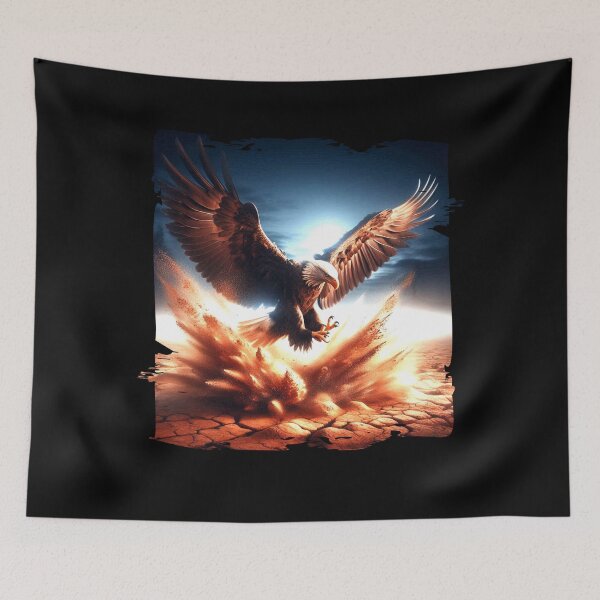 Item preview, Eagle Landing in a Dusty Cloud designed and sold by Hungry-Murphy.
