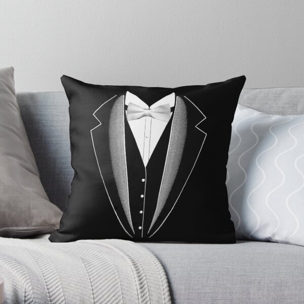 Men S Tuxedo Suit Throw Pillow By Crodesign Redbubble