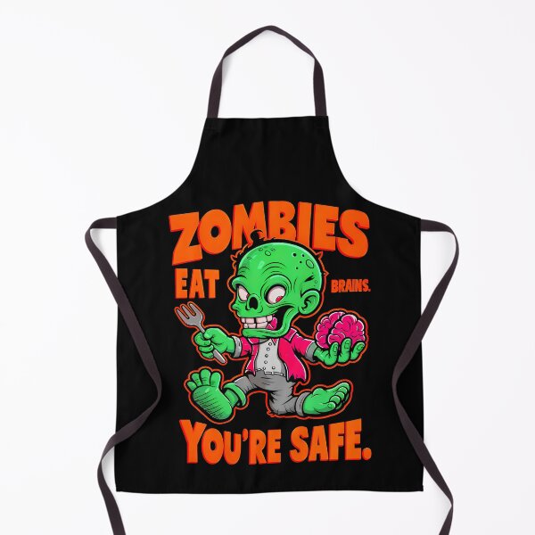 Item preview, Funny Sarcastic Quote Zombies Eat Brains You're Safe designed and sold by TheArtOfPat.