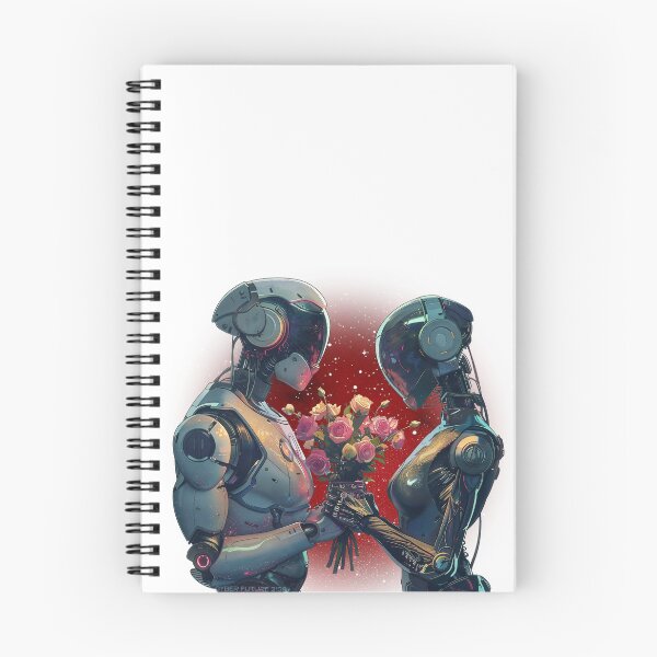 Item preview, Cyberpunk Robots Fall in Love with Flowers 1 designed and sold by IBTees.