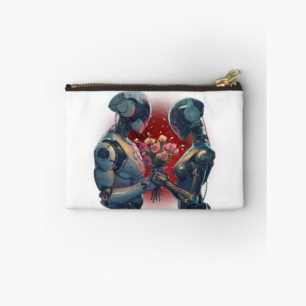 Item preview, Cyberpunk Robots Fall in Love with Flowers 1 designed and sold by IBTees.