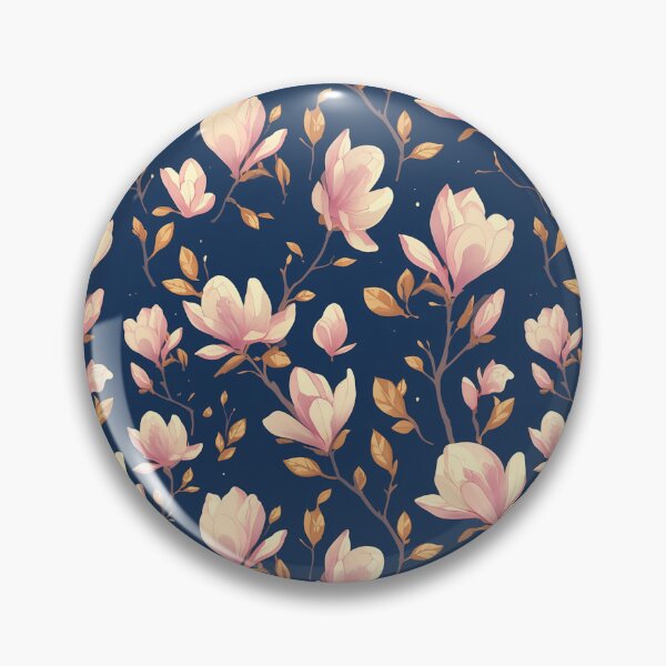 Aperçu de l'œuvre Fleurs de magnolia | Sans couture créée et vendue par Unrooted.
