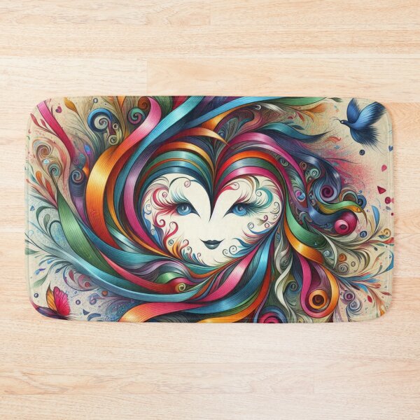 Item preview, Hearts spiral whirlpool of flowers butterfly color ribbons sketch art  designed and sold by ZulryLifestyles.
