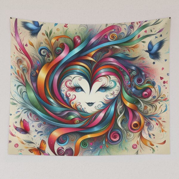 Item preview, Hearts spiral whirlpool of flowers butterfly color ribbons sketch art  designed and sold by ZulryLifestyles.