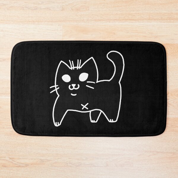 Item preview, Black Tripod Cat Chibi Black Background designed and sold by yodelbat.