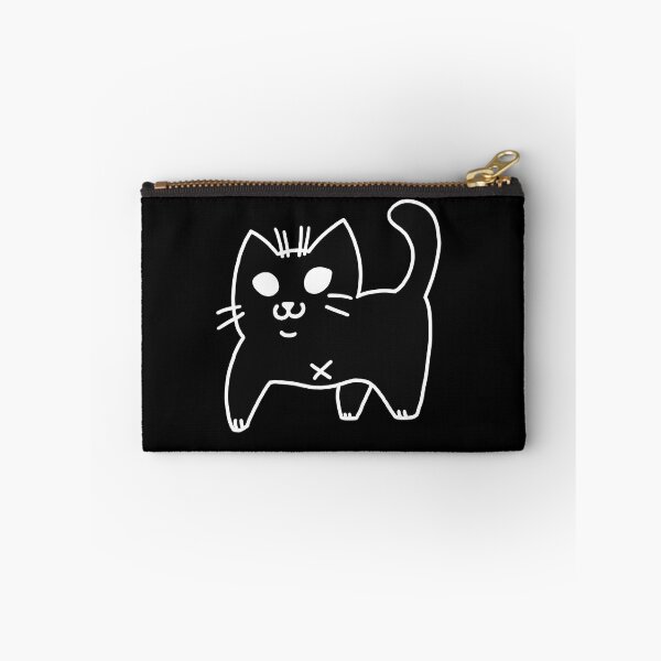 Item preview, Black Tripod Cat Chibi Black Background designed and sold by yodelbat.