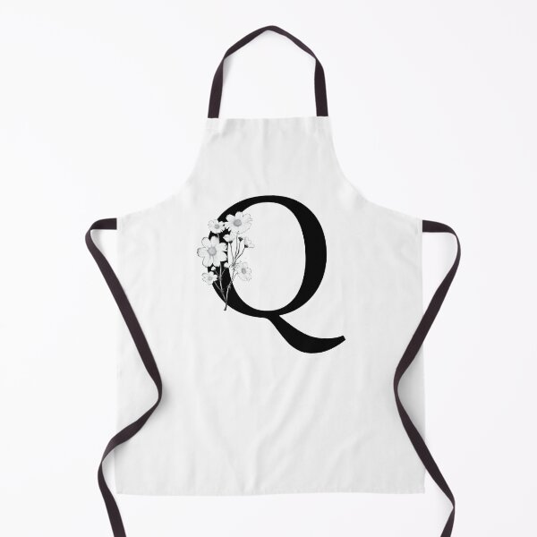 Item preview, Black Letter Q Monogram with Flowers designed and sold by To the Lua.