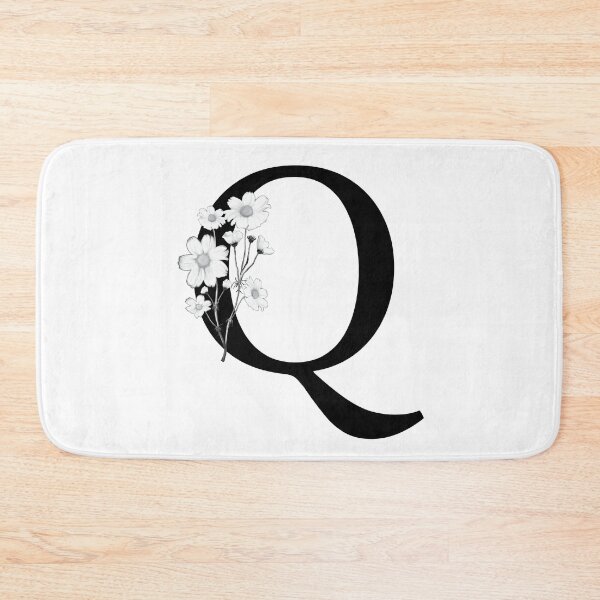 Item preview, Black Letter Q Monogram with Flowers designed and sold by To the Lua.