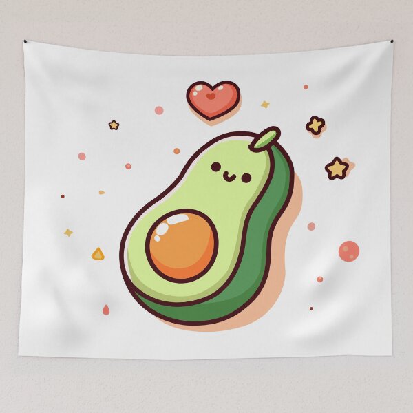 Item preview, Cute Green Avocado illustration designed and sold by OrcaVector.