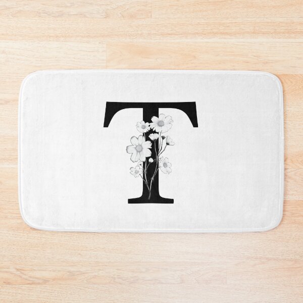 Item preview, Black Letter T Monogram with Flowers designed and sold by To the Lua.