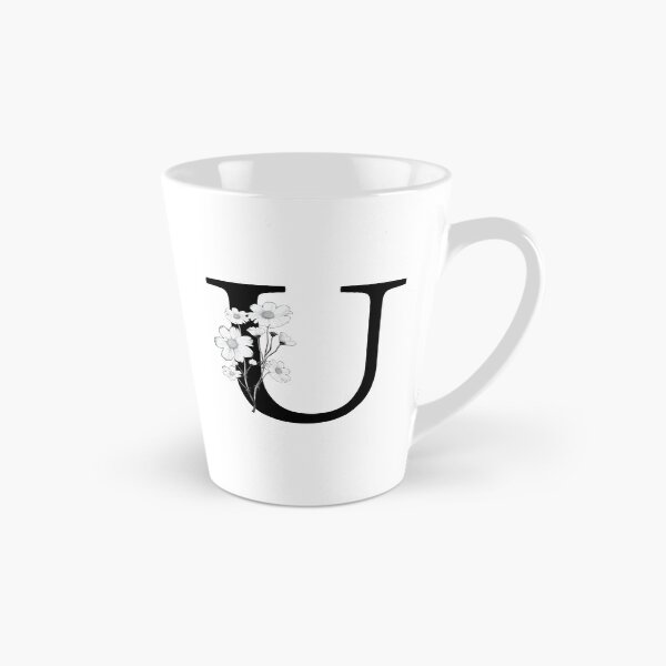 Item preview, Black Letter U Monogram with Flowers designed and sold by To the Lua.