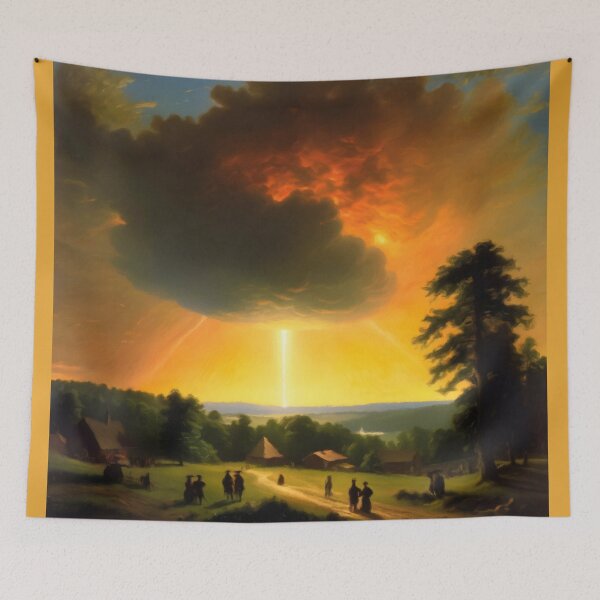Item preview,  Glowing Sky Over Small Village designed and sold by Zeph1.
