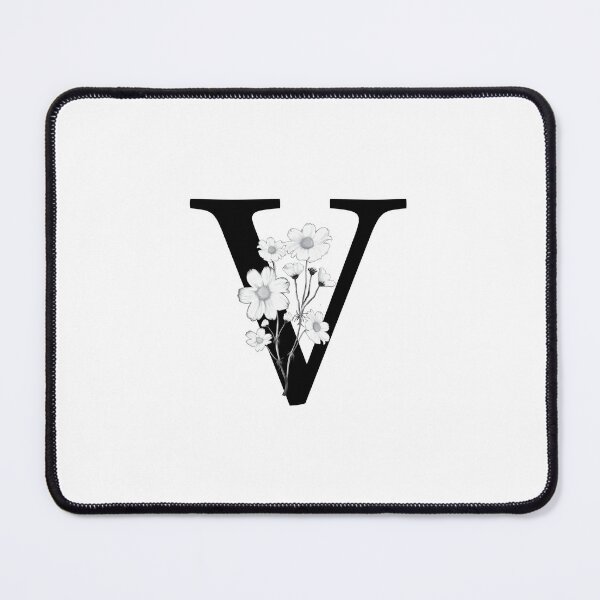 Item preview, Black Letter V Monogram with Flowers designed and sold by To the Lua.