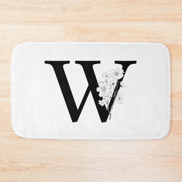 Item preview, Black Letter W Monogram with Flowers designed and sold by To the Lua.