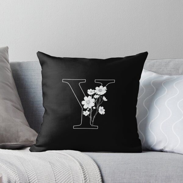 Item preview, Monograma de letra Y negra con flores designed and sold by To the Lua.