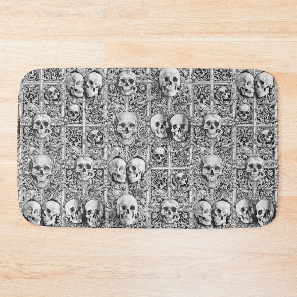 Item preview, Gothic Grid of Skulls on Stone Grid designed and sold by Boddicca.